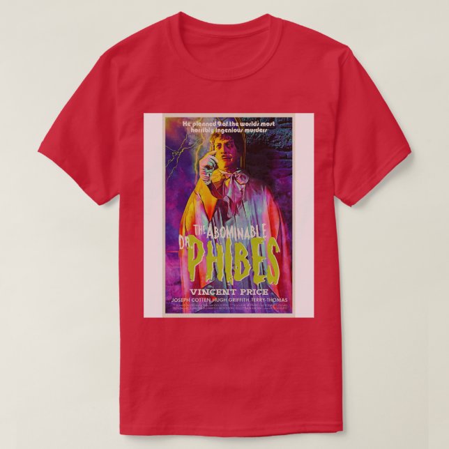 Camiseta O Dr. Phibes Abominável (Frente do Design)