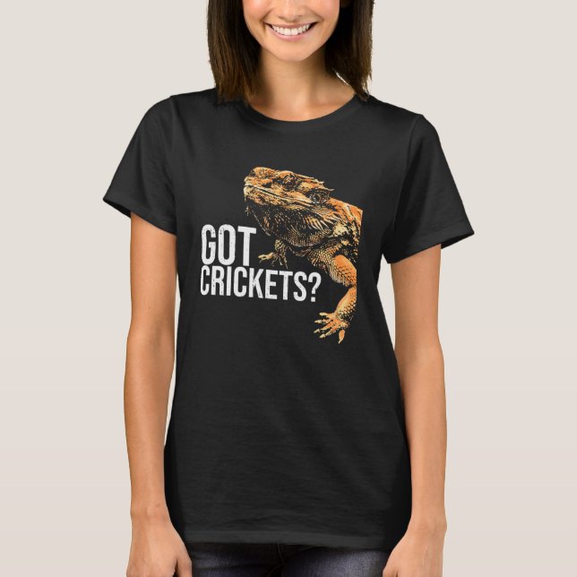 Camiseta O Dragão Arbordado Tem Crickets Lizard Reptile Her (Frente)