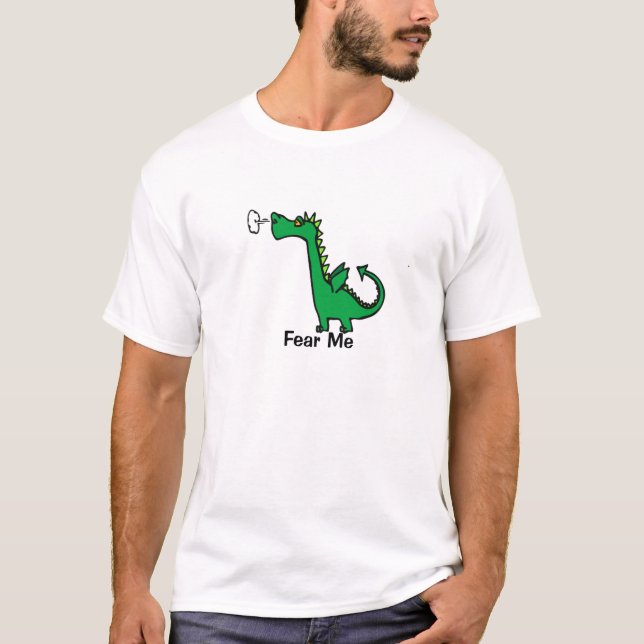 Camiseta O dragão dos desenhos animados teme-me (Frente)