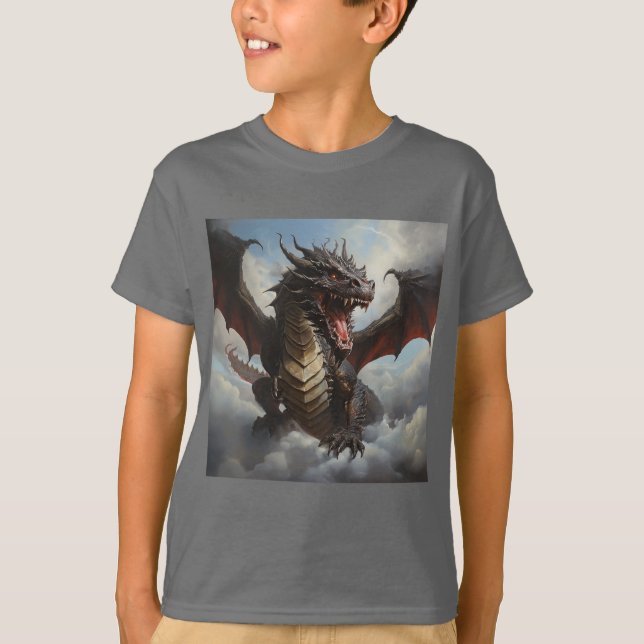 Camiseta o dragão feliz (Frente)
