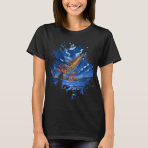 Camiseta O dragão - Obra de arte feita à mão