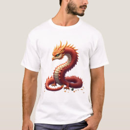Camiseta O dragão serpente dourado.