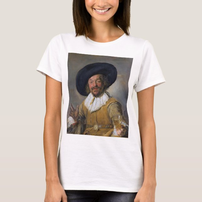 Camiseta O Drinker Feliz, Frans Hals, 1628-1630 (Frente)