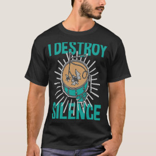 Camiseta O Drummer Está Aqui Legal Música Drum Eu Destruo S