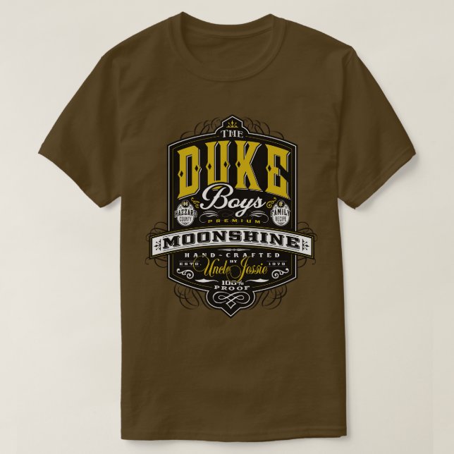 Camiseta O Duke Boys Moonshine (Frente do Design)