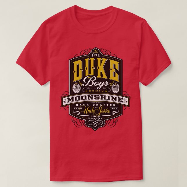 Camiseta O Duke Boys Moonshine (Frente do Design)