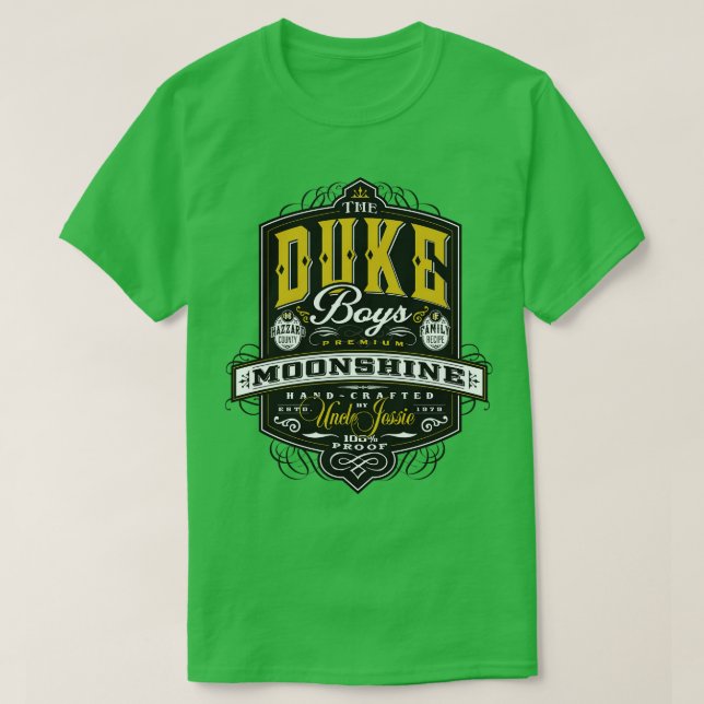Camiseta O Duke Boys Moonshine (Frente do Design)