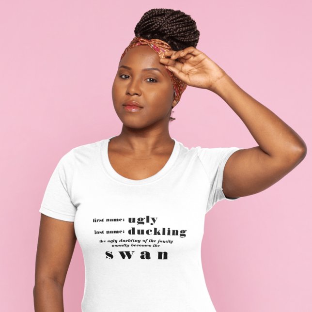 Camiseta O Duque Feio Torna-Se Motivacional Do Cisne (Ugly Duckling Becomes The Swan Motivational T-Shirt)