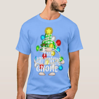 Camiseta O Duro Trabalhando Gnome Christmas Matching Family