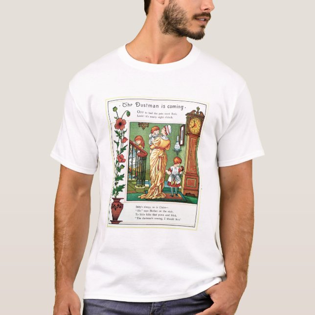 Camiseta O Dustman está vindo (a ilustração da rima de (Frente)