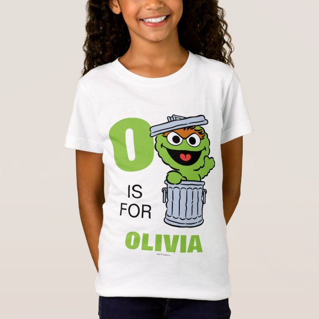 Camiseta O é para Oscar, o Grouch | Adicione seu nome (Frente)