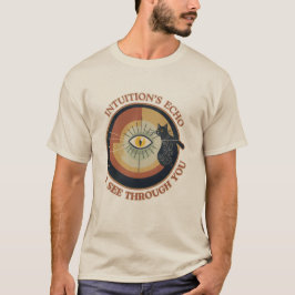 CAMISETA O ECO DA INTUIÇÃO: EU VEJO ATRAVÉS DE VOCÊ - GATA