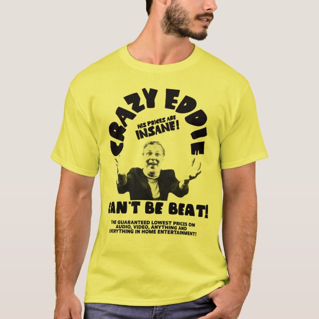 Camiseta O Eddie Louco Duplo não pode ser derrotado (Frente)