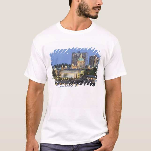 Camiseta O edifício do Parlamento iluminado por dentro (Frente)