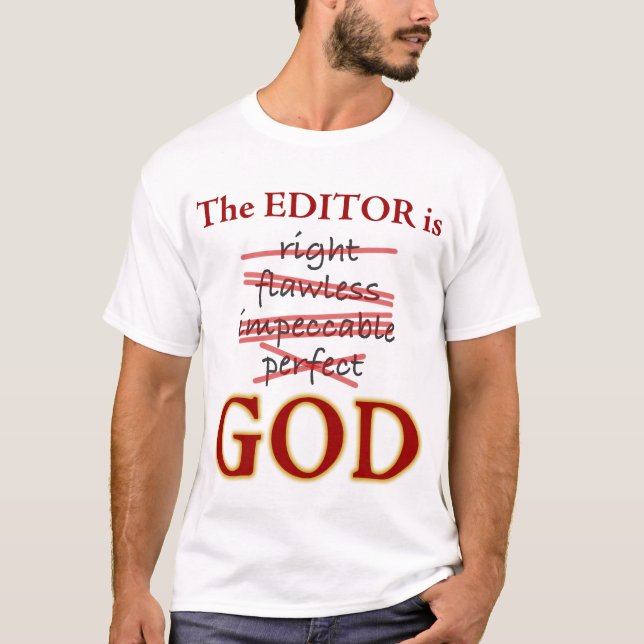 Camiseta O editor é DEUS (Frente)