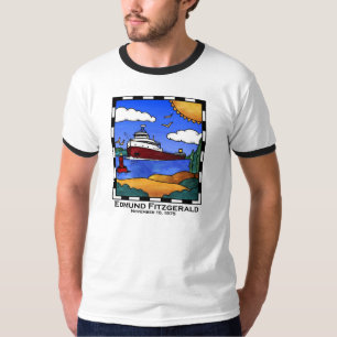 Camiseta O Edmund Fitzgerald no rio do St. Clair