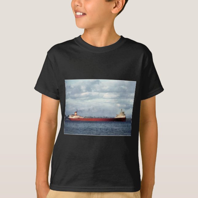 Camiseta O Edmund Fitzgerald no rio do St. Clair (Frente)
