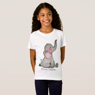 Camiseta O elefante bonito do bebê da aguarela com cora &