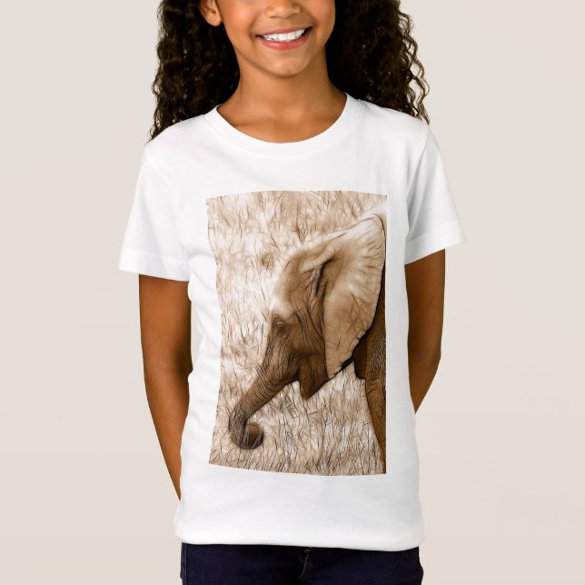 Camiseta O elefante do bebê caçoa o t-shirt (Frente)