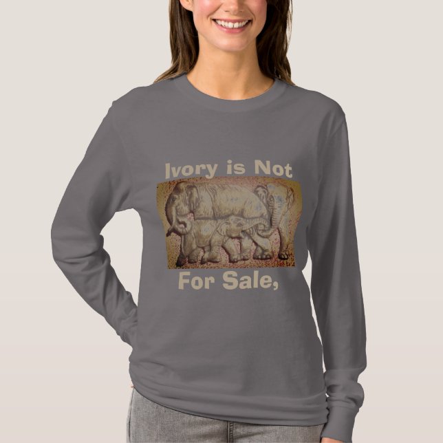 Camiseta O elefante Family Ivory não está à venda (Frente)