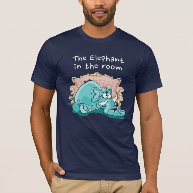 Camiseta O Elefante No Cartoon Da Sala (Frente)