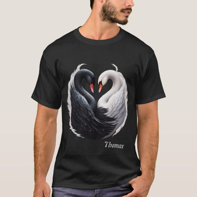 Camiseta O Elegante canta para um coração juntos. (Frente)