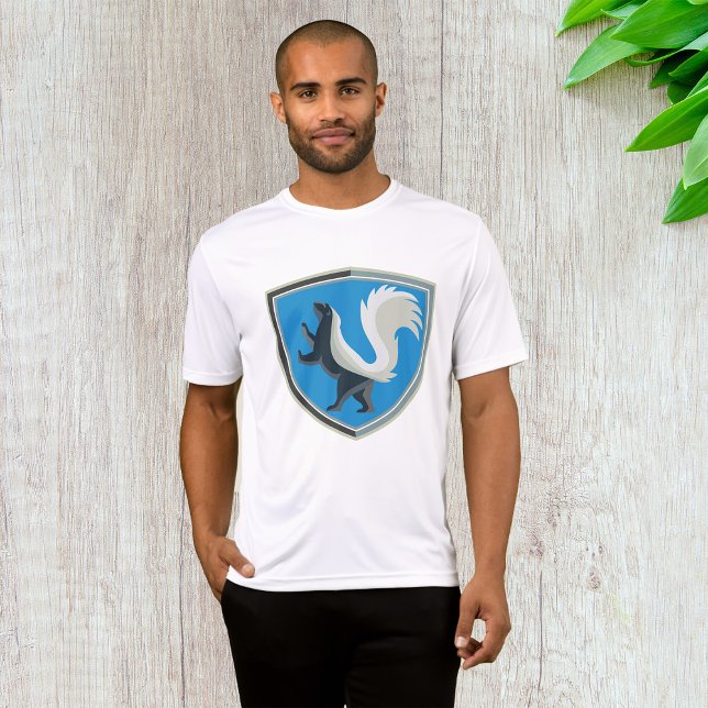 Camiseta O Elegante Skunk Emblem Wildlife Inspirou Crest (Criador carregado)