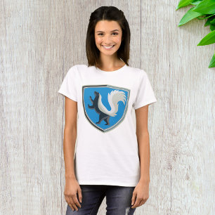Camiseta O Elegante Skunk Emblem Wildlife Inspirou Crest