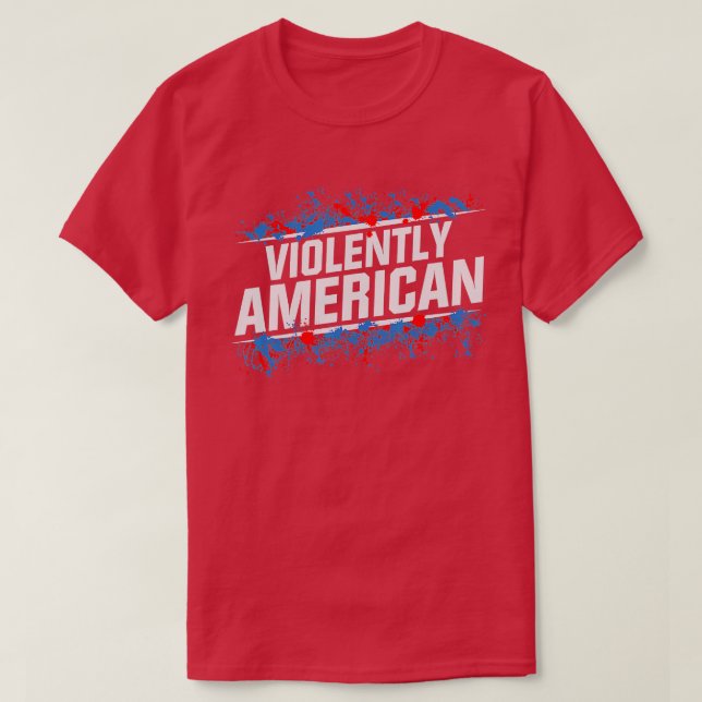 Camiseta O Elétrico Gordo Violentamente Americano (Frente do Design)