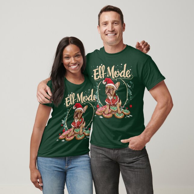 Camiseta O Elf do Buldogue Francês é um Natal Engraçado (Unissex)