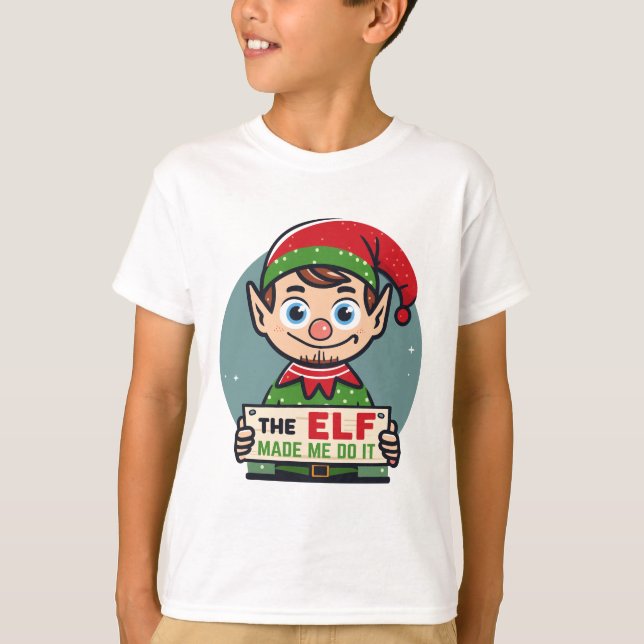 Camiseta O ELF me obrigou a fazê-lo (Frente)