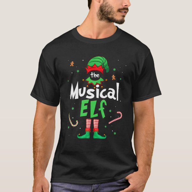 Camiseta O Elfo Musical Que Corresponde Ao Natal Para A Fam (Frente)