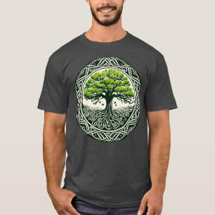 Camiseta O emblema da Irlanda com a árvore da vida