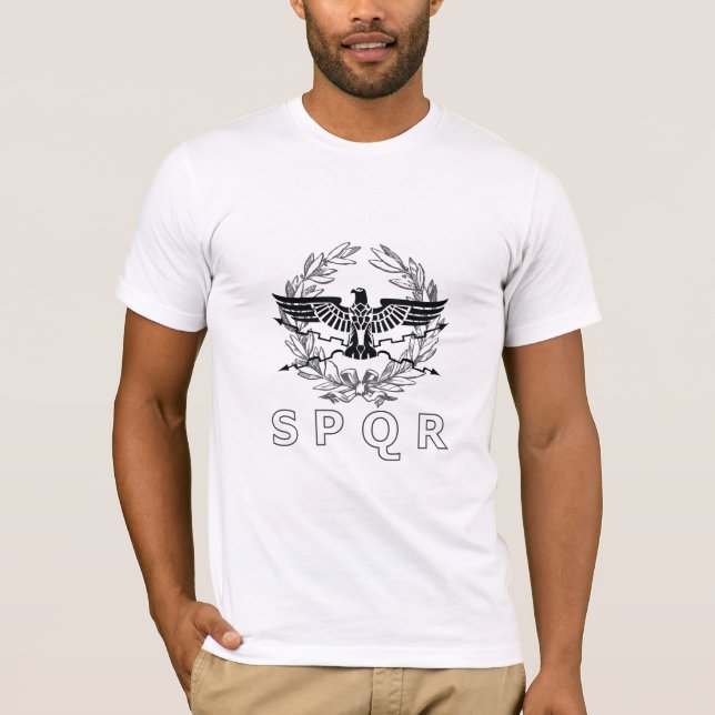 Camiseta O Emblema do Império Romano SPQR (Frente)