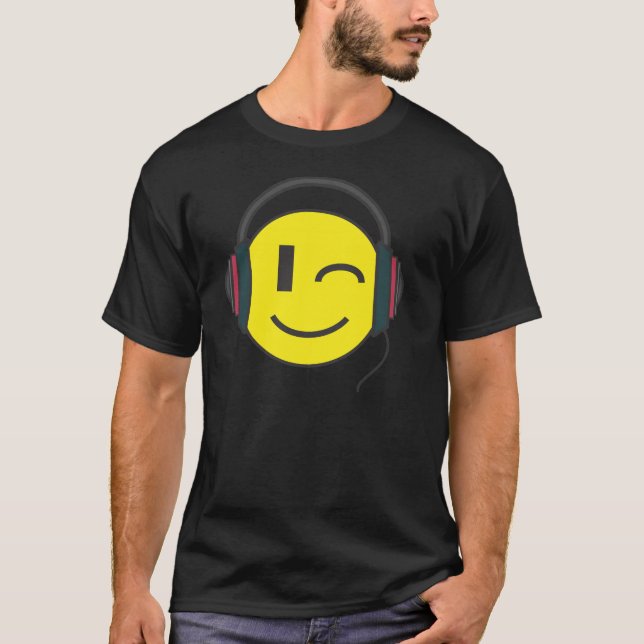 Camiseta O emoticon do DJ (Frente)