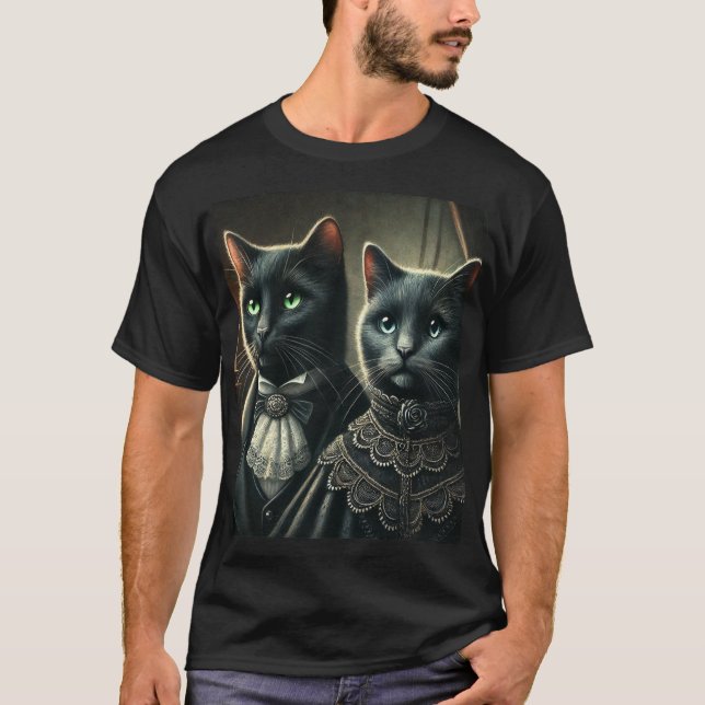 Camiseta "O Encantamento Felino: Guardiões de Mistérios e (Frente)