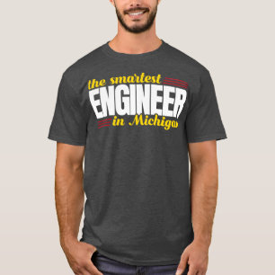 Camiseta O Engenheiro Mais Inteligente De Michigan