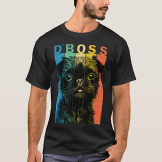 Camiseta O Engraçado Chefe Bruxelas Griffon Mãe Pai Cachorr