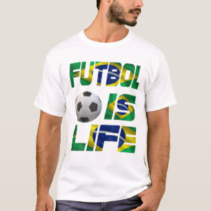 Camiseta O Engraçado Futebol De Bandeira Brasileiro É O Amo