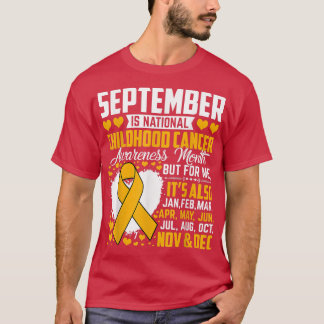 Camiseta O Engraçado Setembro É Conhecido Pelo Cancer Nacio