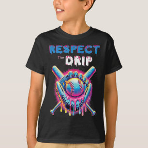 Camiseta O Engraçado Sorvete De Beball Drip Respeita O