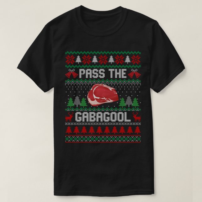 Camiseta O Engraçado Xmas Passa O Natal Feliz De Gabagool (Frente do Design)