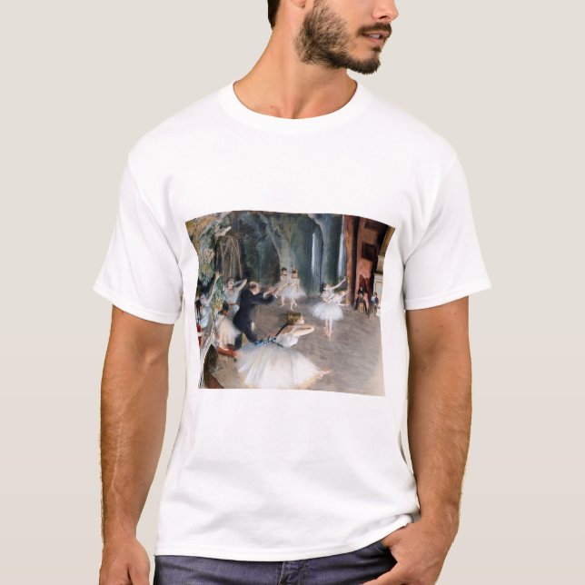 Camiseta O ensaio no palco, Edgar Degas (Frente)