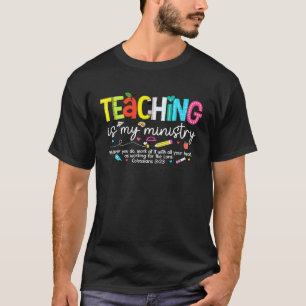 Camiseta O Ensino é Meu Ministério Deus Professor Cristão C