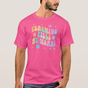 Camiseta O Ensino Tie Enche Minha Vida De Professora Do Cor