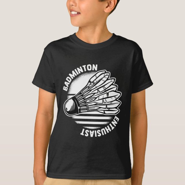 Camiseta O Entusiasta Badminton Shuttle Racket Badminton (Frente)