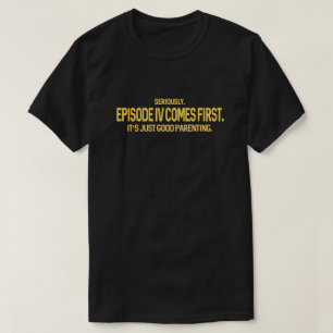 Camiseta O episódio IV do humor   do geek vem primeira