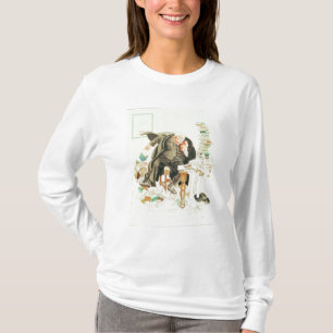 Camiseta O esboço de desenhos animados Satirical de Sanity
