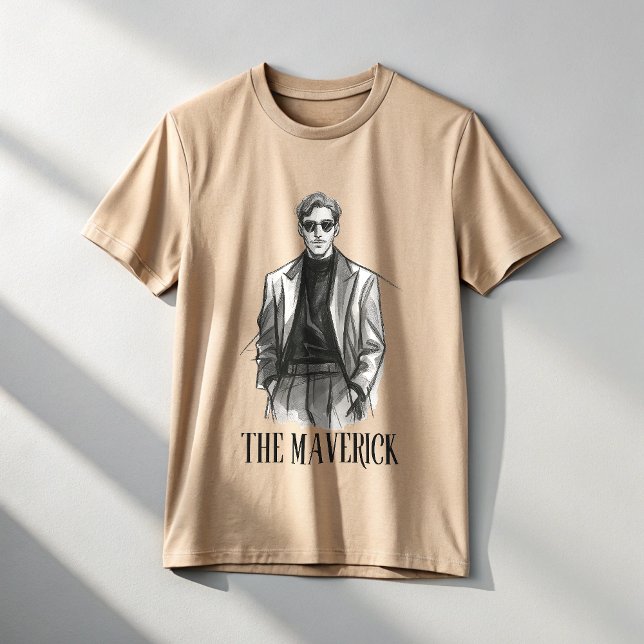 Camiseta O esboço do Na moda Maverick | Bold Minimalis (Criador carregado)