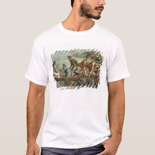 Camiseta O esboço miraculoso dos peixes (desenhos animados (Frente)
